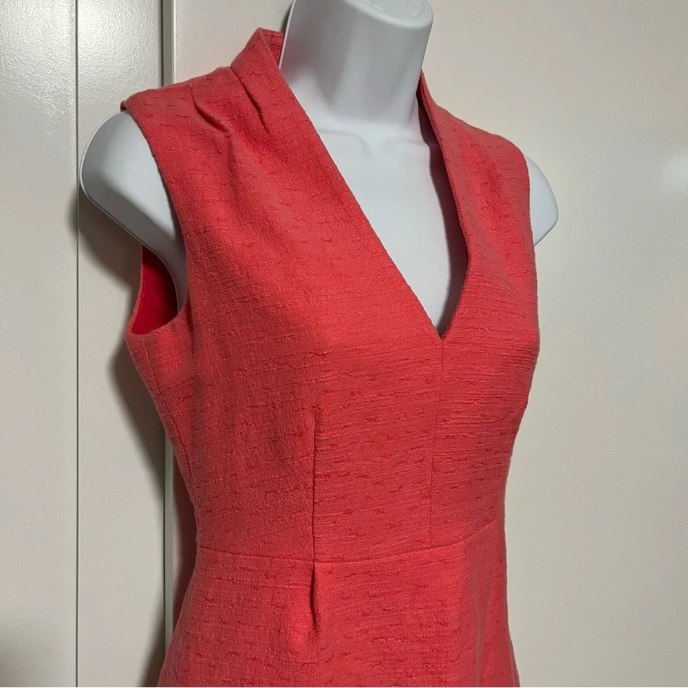 Kate Spade New York Coral V-Neck Sheath Dress Gwendolyn Spring Sundress Size 0